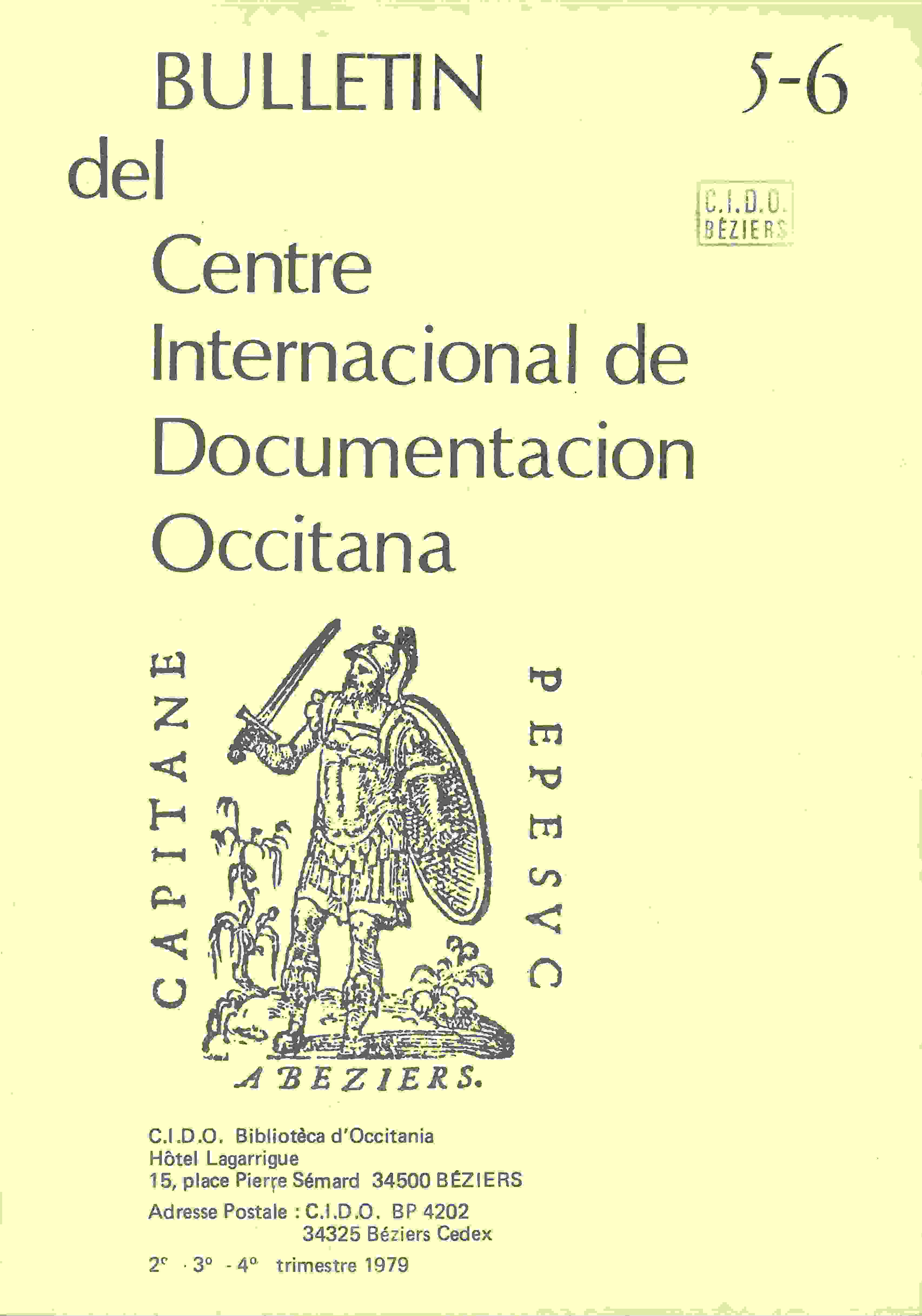 Bulletin del Centre Internacional de Documentacion Occitana publi&eacute; de 1976 &agrave; 1979.